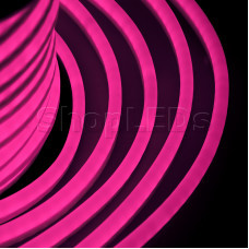 Гибкий Неон LED - розовый, оболочка розовая, бухта 50м, SL131-027