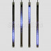 Сосулька светодиодная 50 см, 9,5V, двухсторонняя, 32х2 светодиодов, пластиковый корпус черного цвета, цвет светодиодов синий, SL256-124